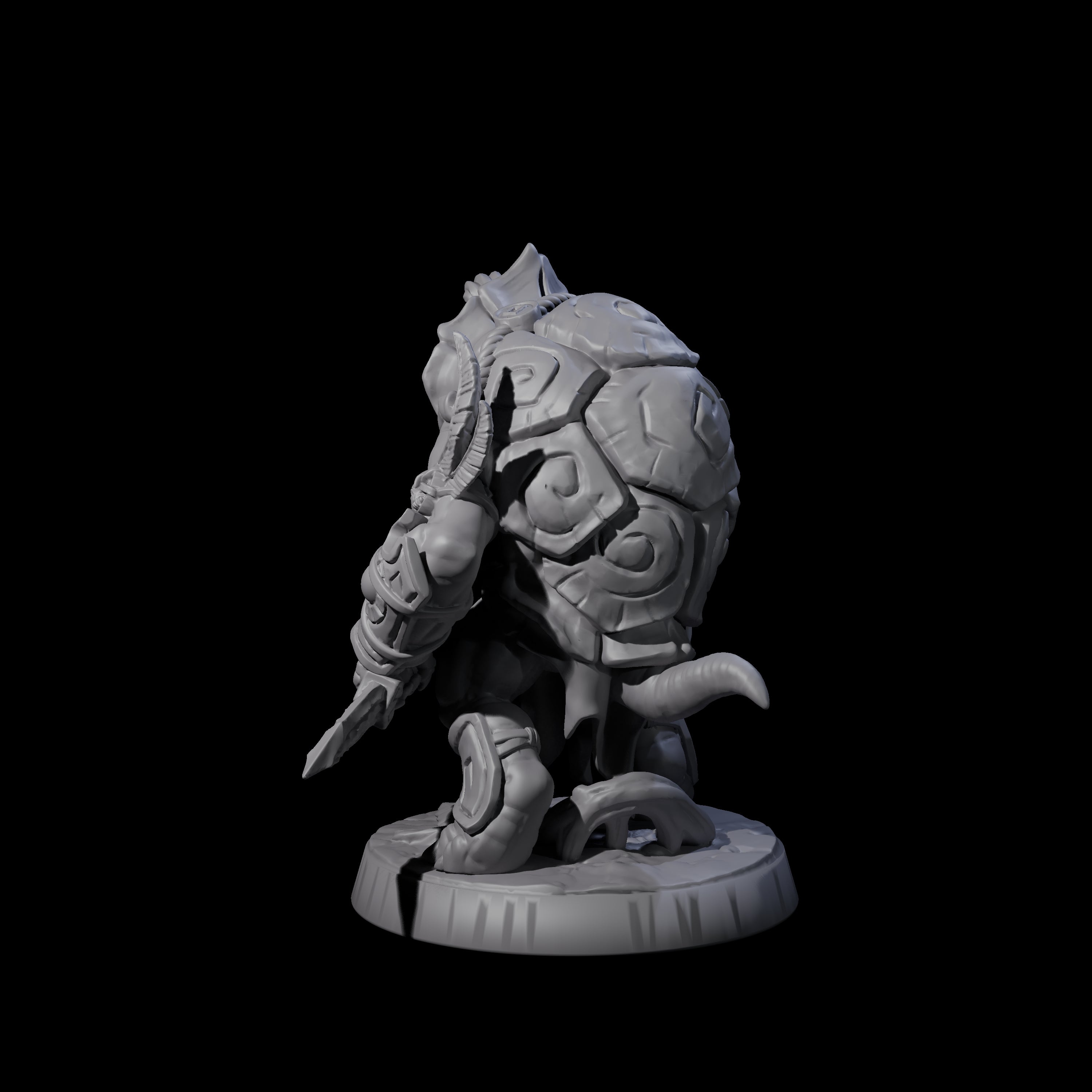 Brave Tortle Warrior D Miniature for Dungeons and Dragons, Pathfinder or other TTRPGs