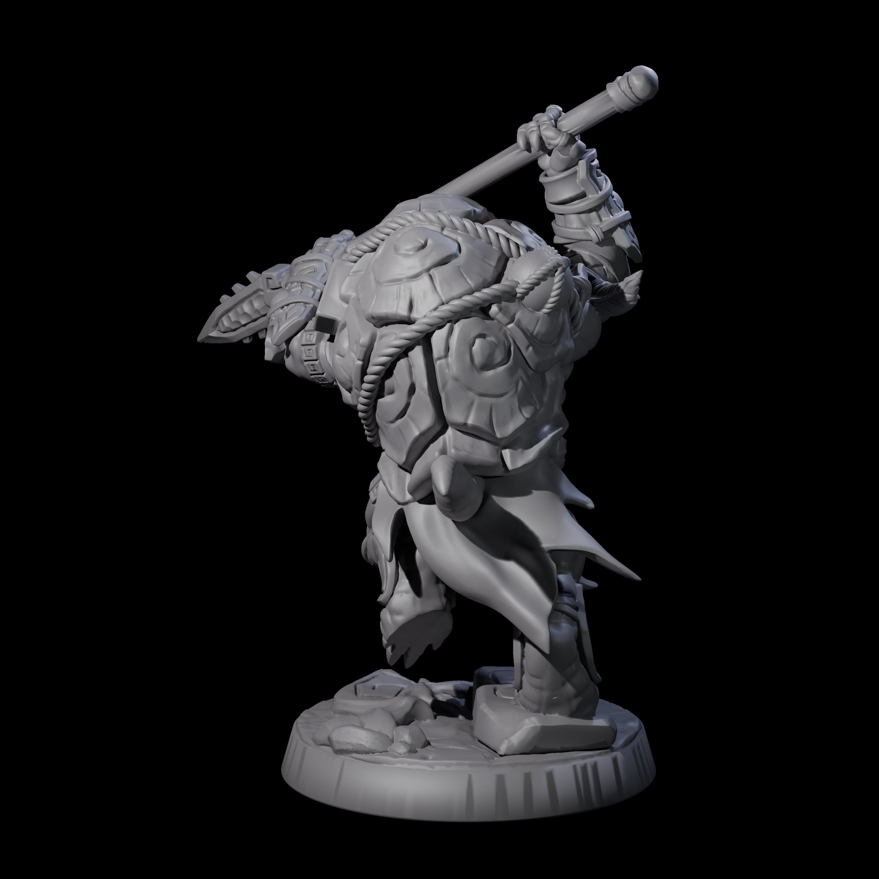 Brave Tortle Warrior E Miniature for Dungeons and Dragons, Pathfinder or other TTRPGs