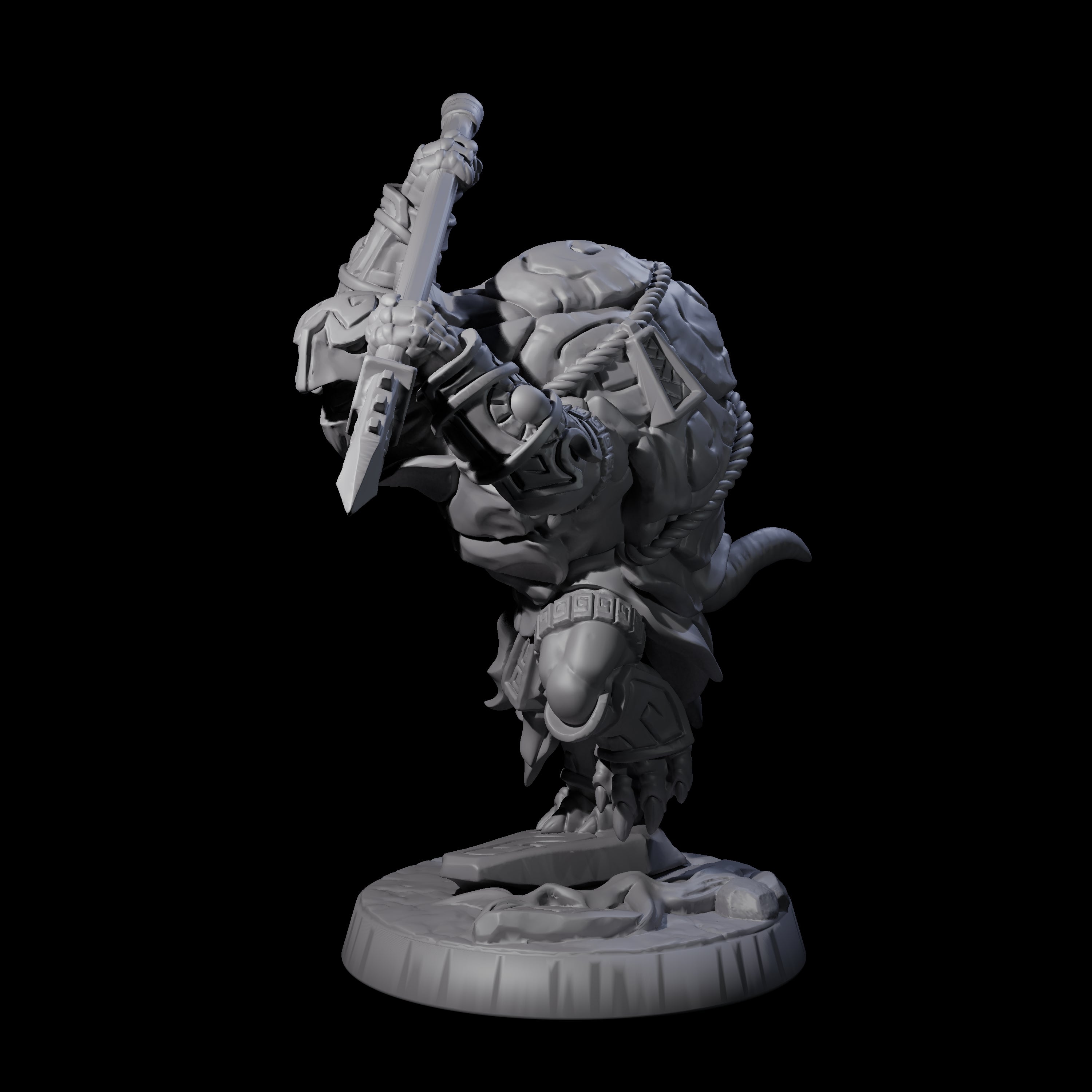 Brave Tortle Warrior E Miniature for Dungeons and Dragons, Pathfinder or other TTRPGs