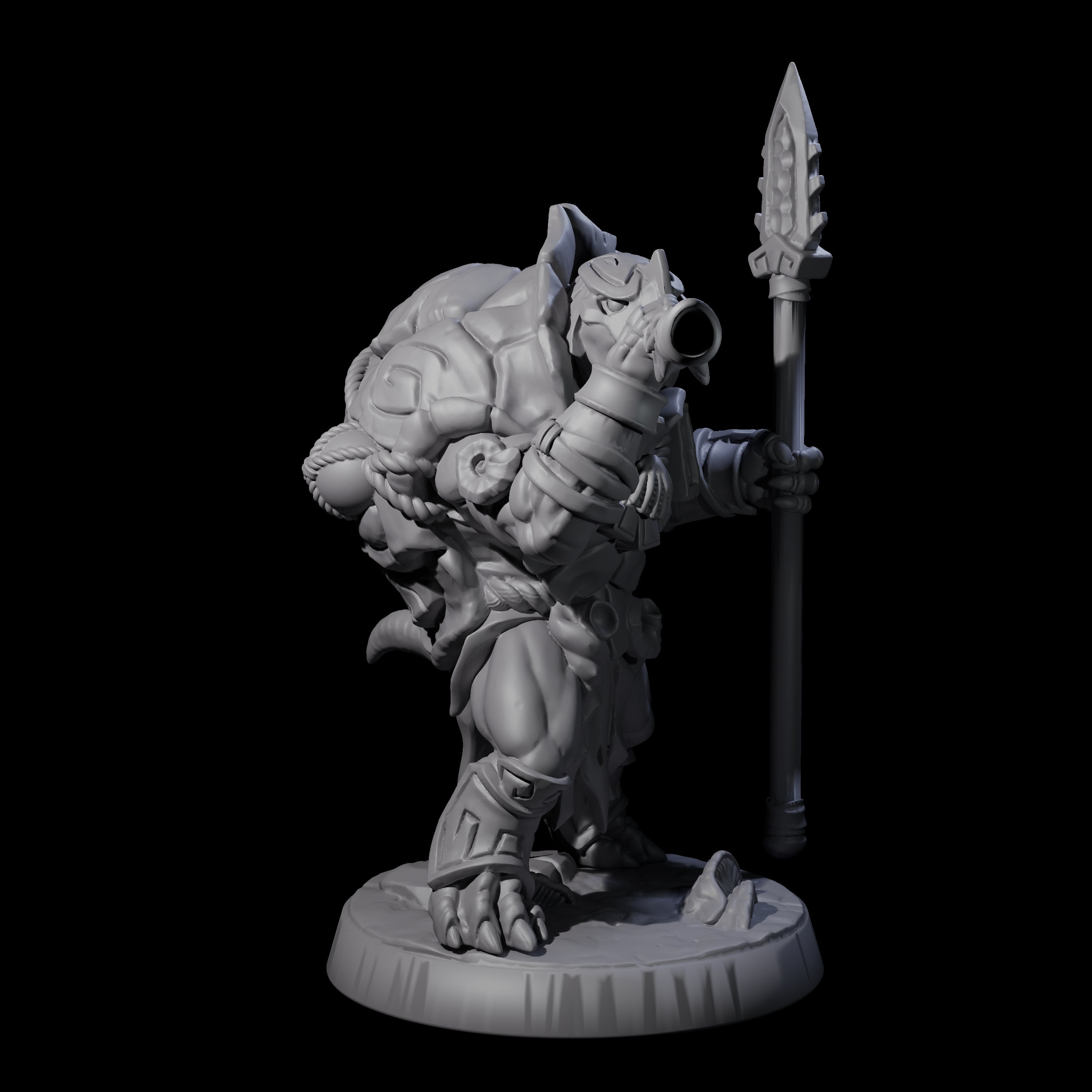 Brave Tortle Warrior F Miniature for Dungeons and Dragons, Pathfinder or other TTRPGs