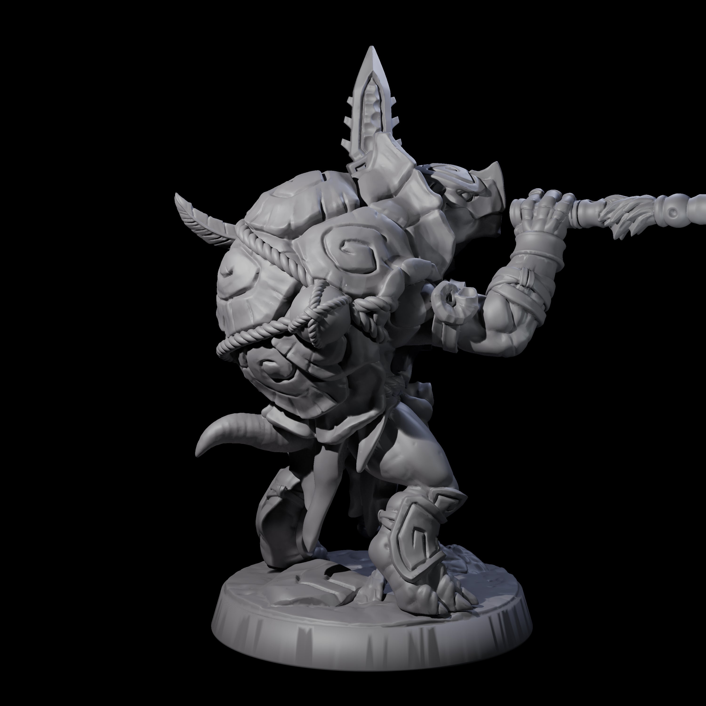 Brave Tortle Warrior F Miniature for Dungeons and Dragons, Pathfinder or other TTRPGs