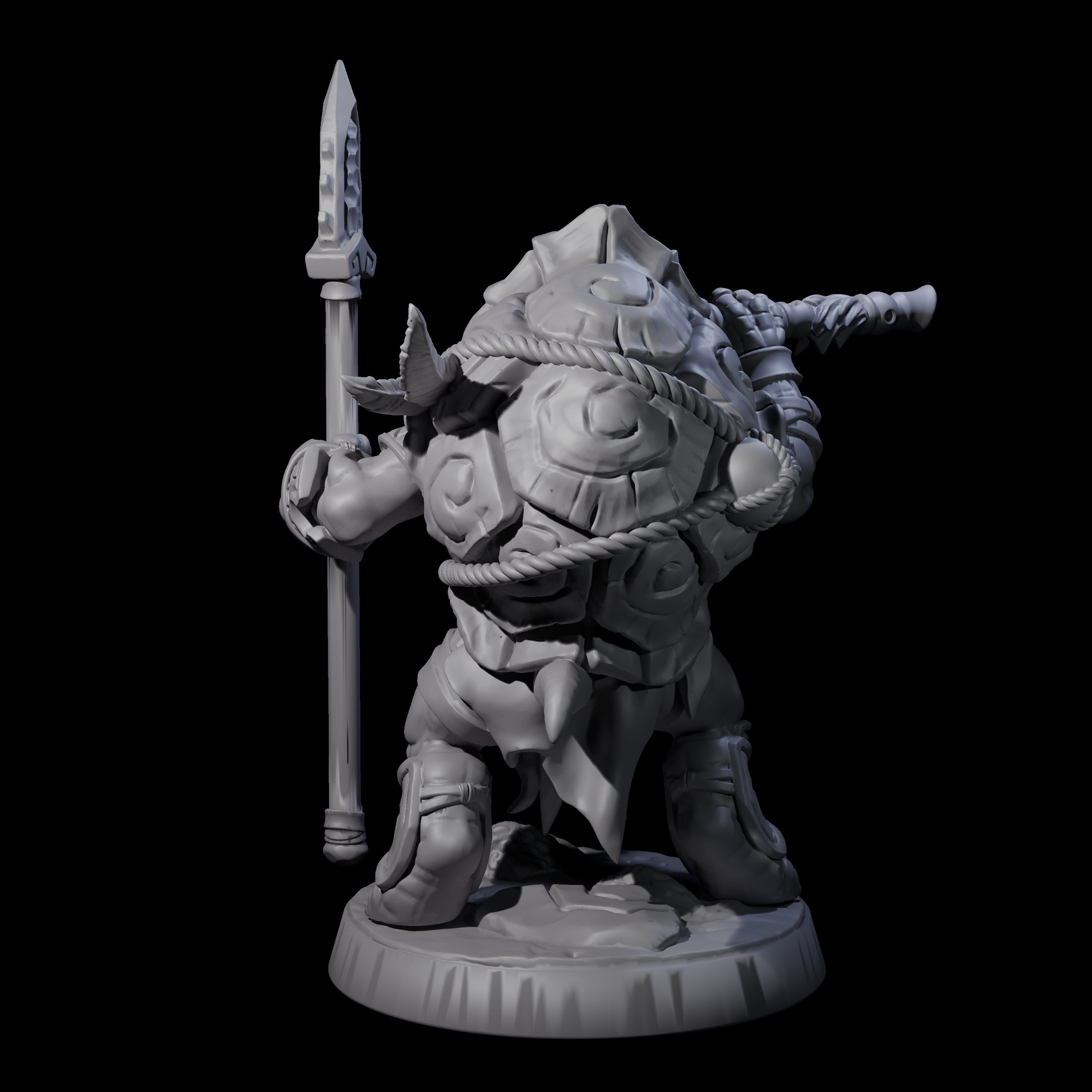 Brave Tortle Warrior F Miniature for Dungeons and Dragons, Pathfinder or other TTRPGs