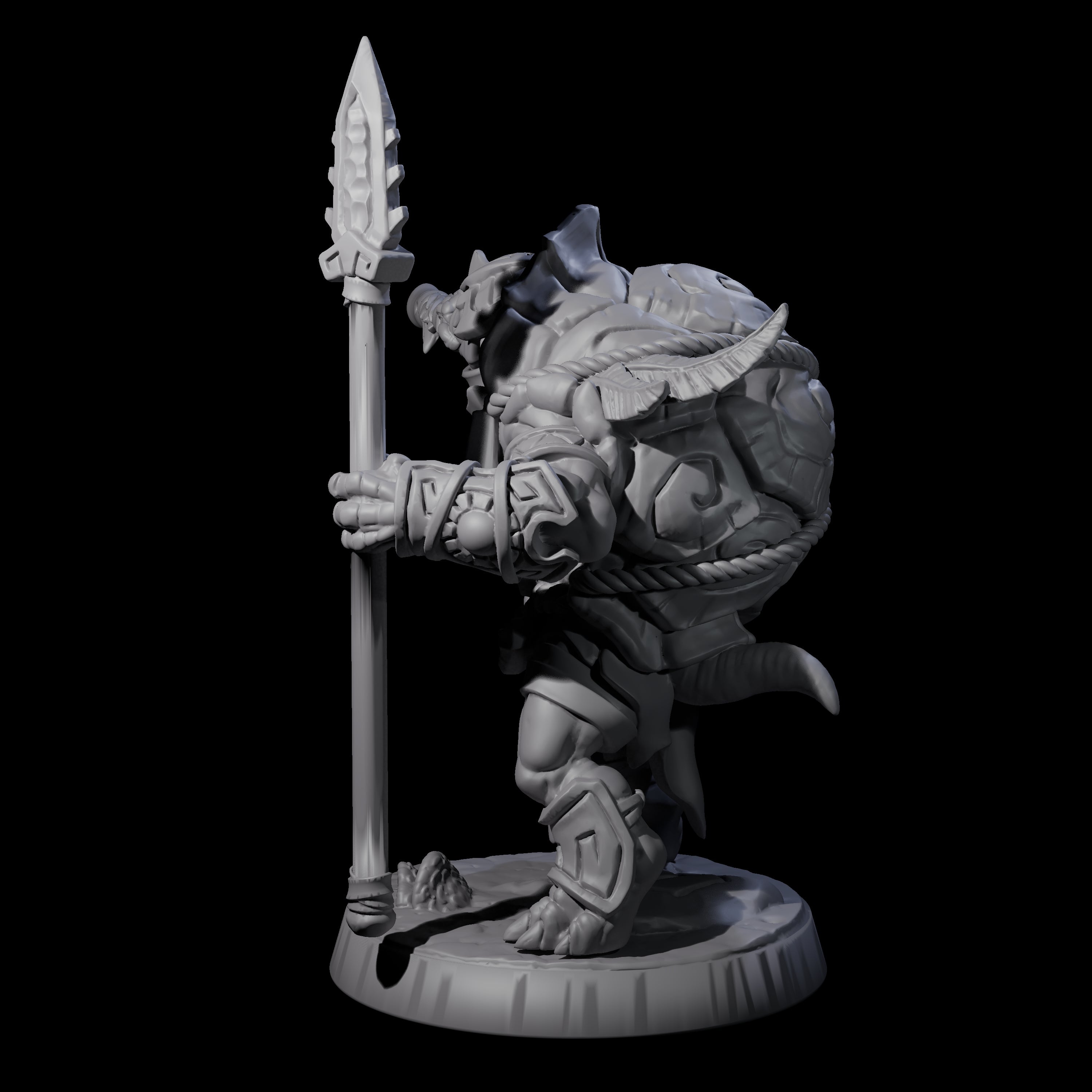 Brave Tortle Warrior F Miniature for Dungeons and Dragons, Pathfinder or other TTRPGs