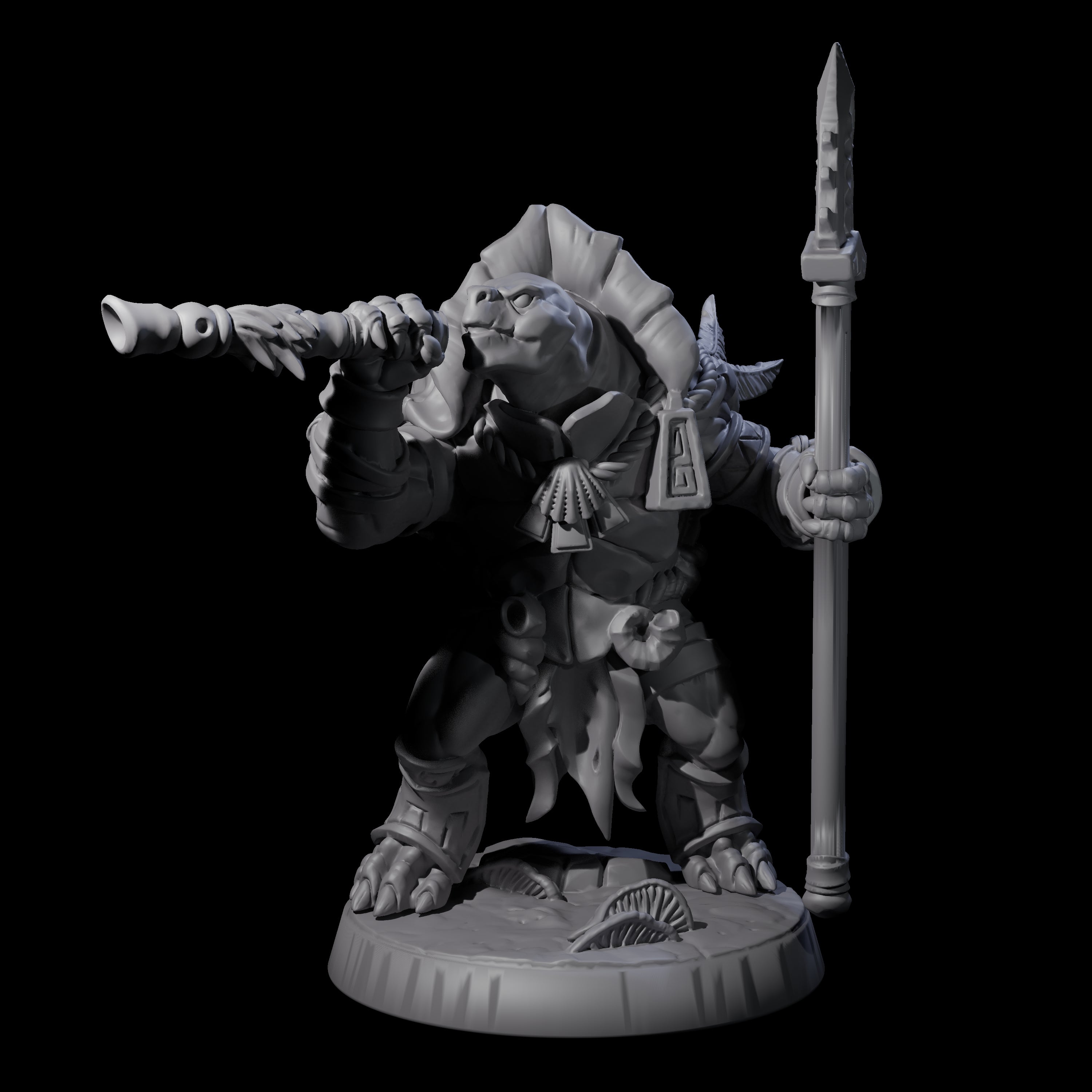 Brave Tortle Warrior F Miniature for Dungeons and Dragons, Pathfinder or other TTRPGs