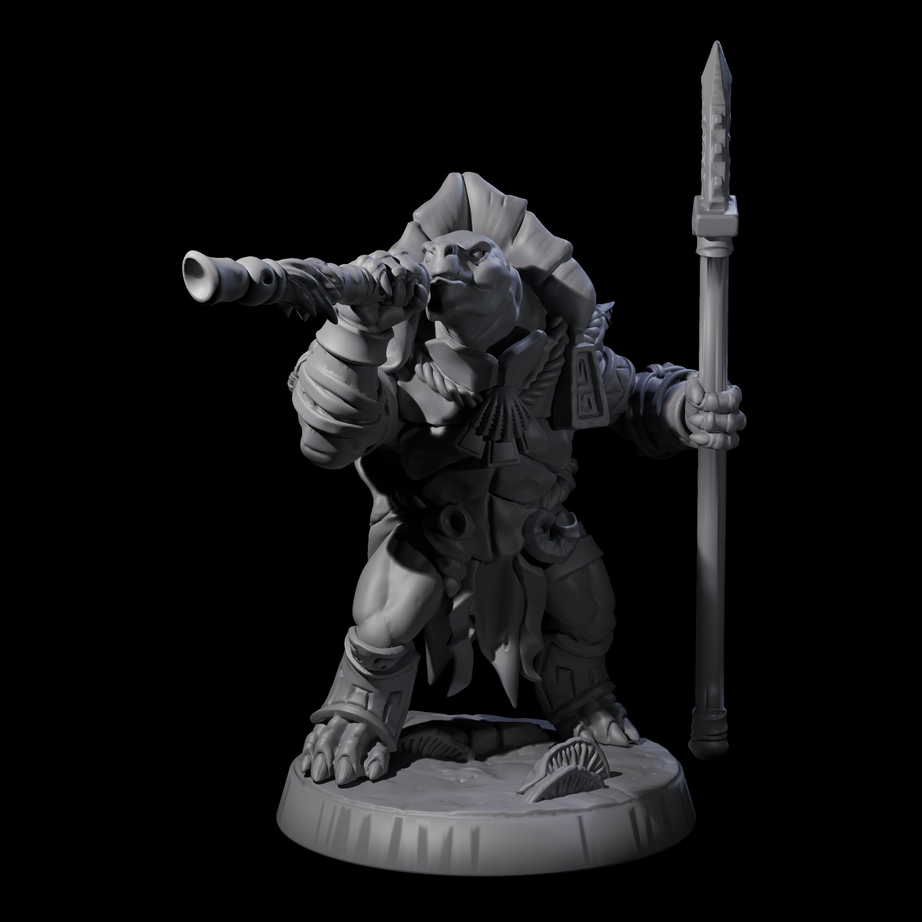 Brave Tortle Warrior F Miniature for Dungeons and Dragons, Pathfinder or other TTRPGs