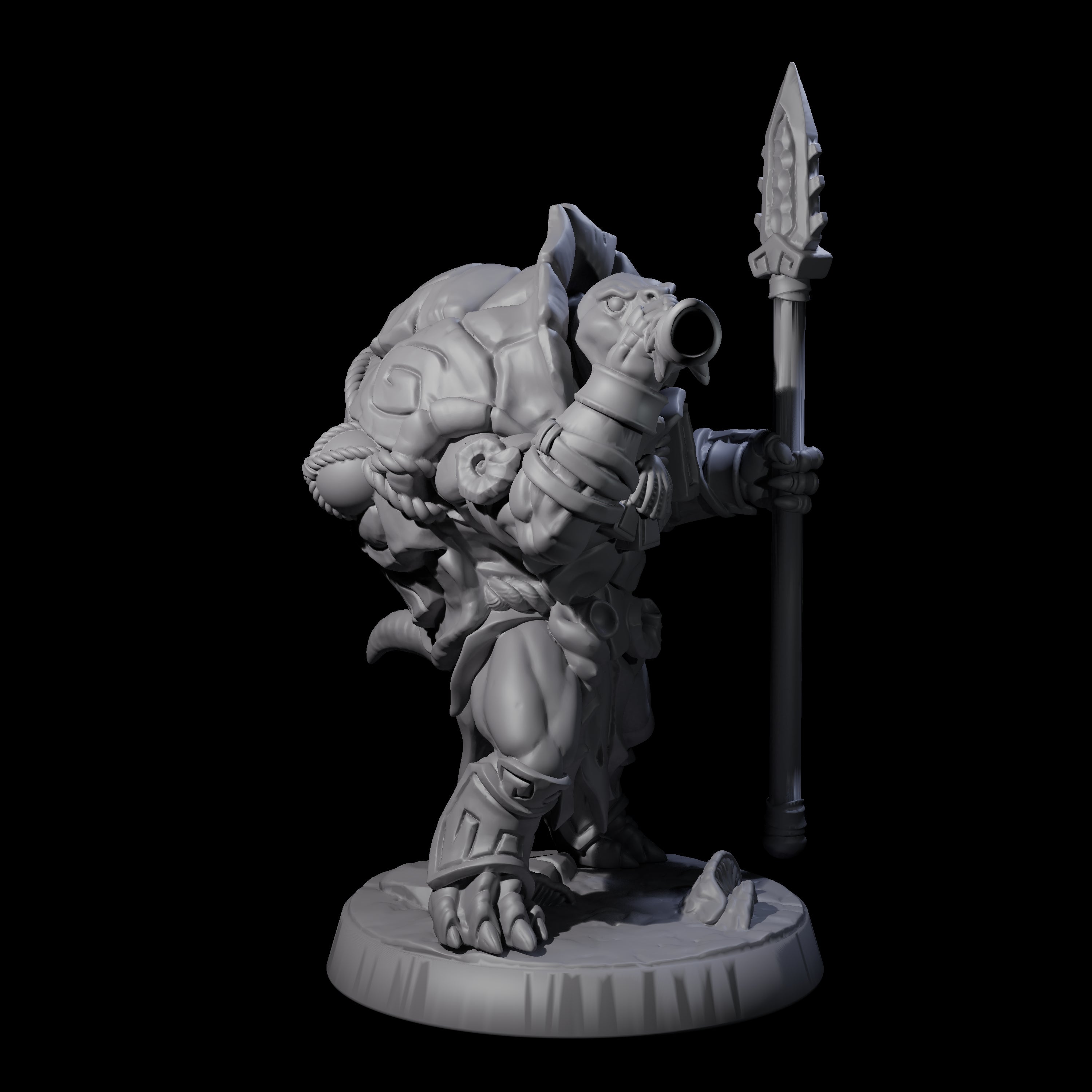 Brave Tortle Warrior F Miniature for Dungeons and Dragons, Pathfinder or other TTRPGs