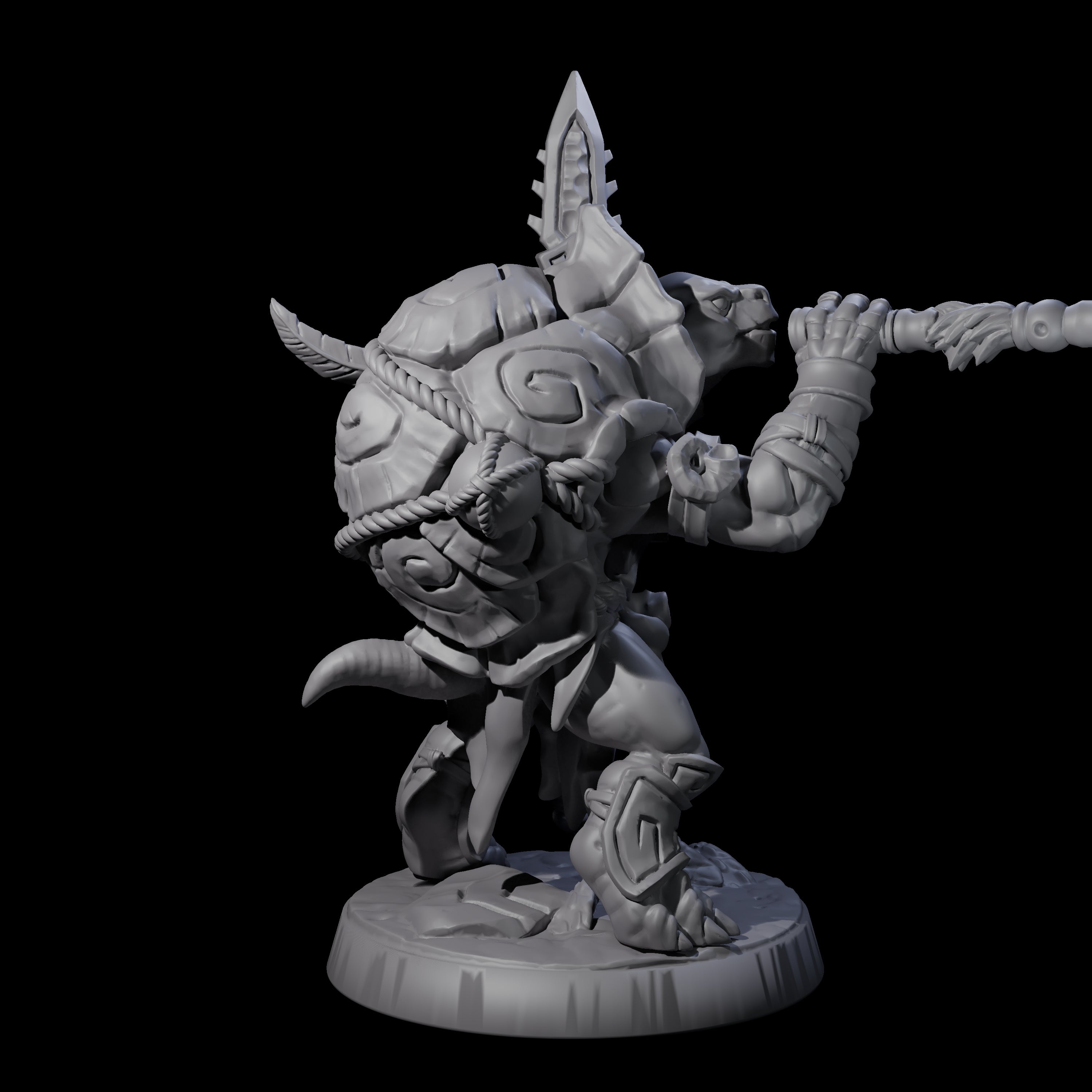 Brave Tortle Warrior F Miniature for Dungeons and Dragons, Pathfinder or other TTRPGs