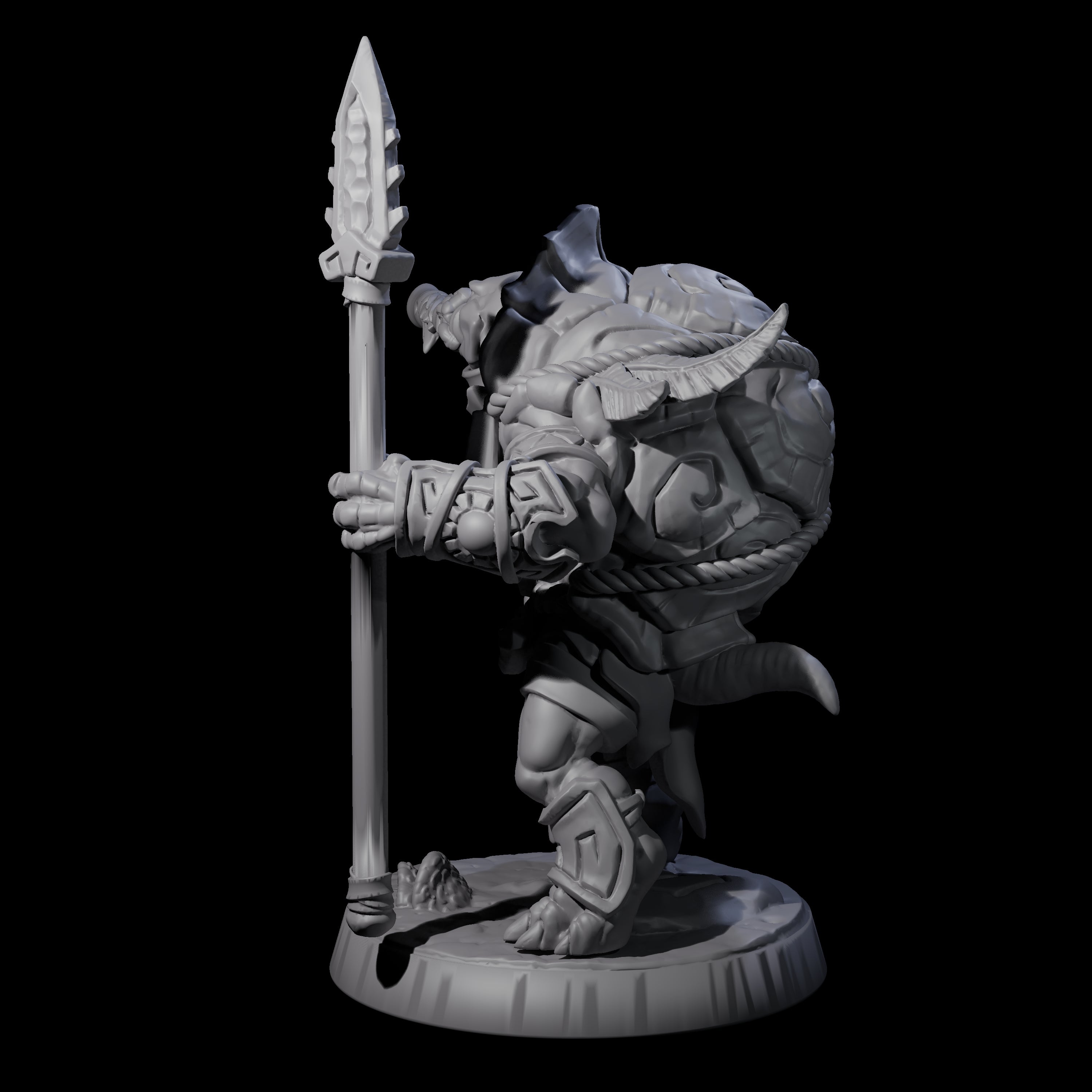 Brave Tortle Warrior F Miniature for Dungeons and Dragons, Pathfinder or other TTRPGs