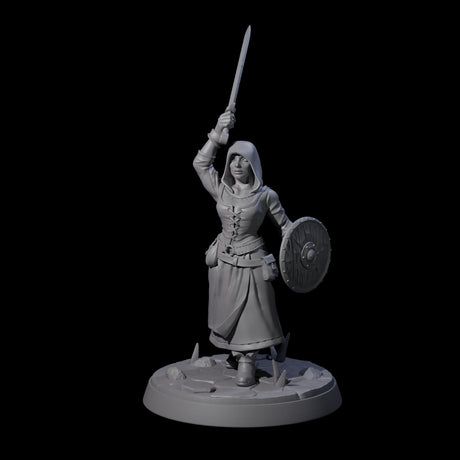 Brave Village Fighter Miniature for Dungeons and Dragons, Pathfinder or other TTRPGs