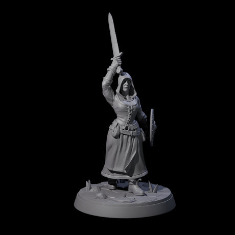 Brave Village Fighter Miniature for Dungeons and Dragons, Pathfinder or other TTRPGs