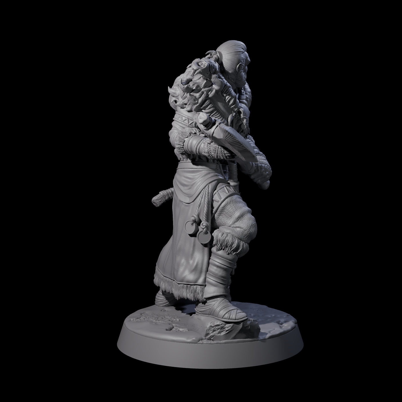 Brave Woodland Barbarian A Miniature for Dungeons and Dragons, Pathfinder or other TTRPGs