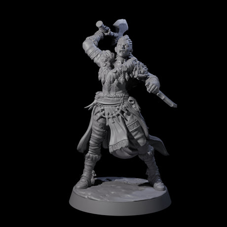 Brave Woodland Barbarian B Miniature for Dungeons and Dragons, Pathfinder or other TTRPGs