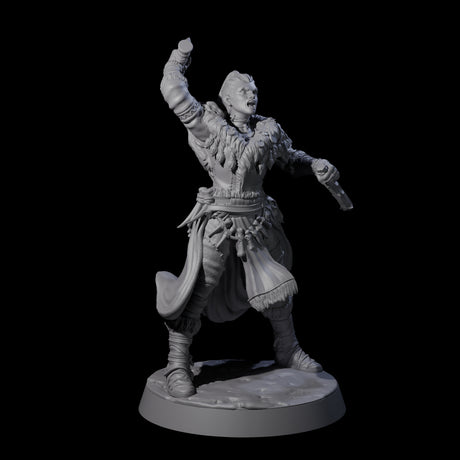 Brave Woodland Barbarian B Miniature for Dungeons and Dragons, Pathfinder or other TTRPGs