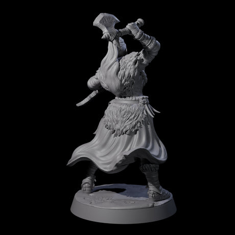 Brave Woodland Barbarian B Miniature for Dungeons and Dragons, Pathfinder or other TTRPGs