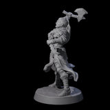 Brave Woodland Barbarian B Miniature for Dungeons and Dragons, Pathfinder or other TTRPGs