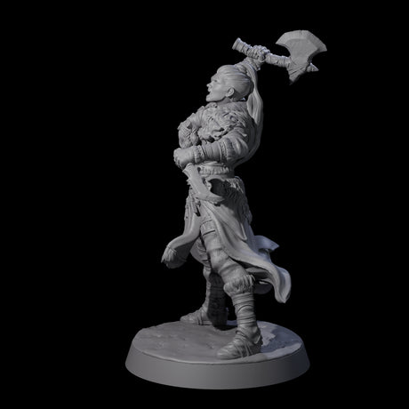 Brave Woodland Barbarian B Miniature for Dungeons and Dragons, Pathfinder or other TTRPGs