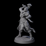 Brave Woodland Barbarian B Miniature for Dungeons and Dragons, Pathfinder or other TTRPGs
