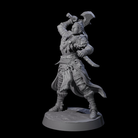 Brave Woodland Barbarian B Miniature for Dungeons and Dragons, Pathfinder or other TTRPGs