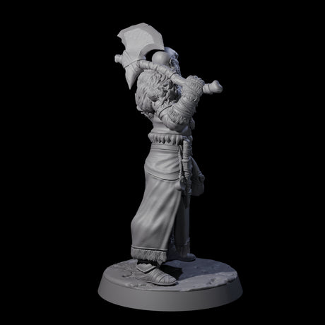 Brave Woodland Barbarian C Miniature for Dungeons and Dragons, Pathfinder or other TTRPGs