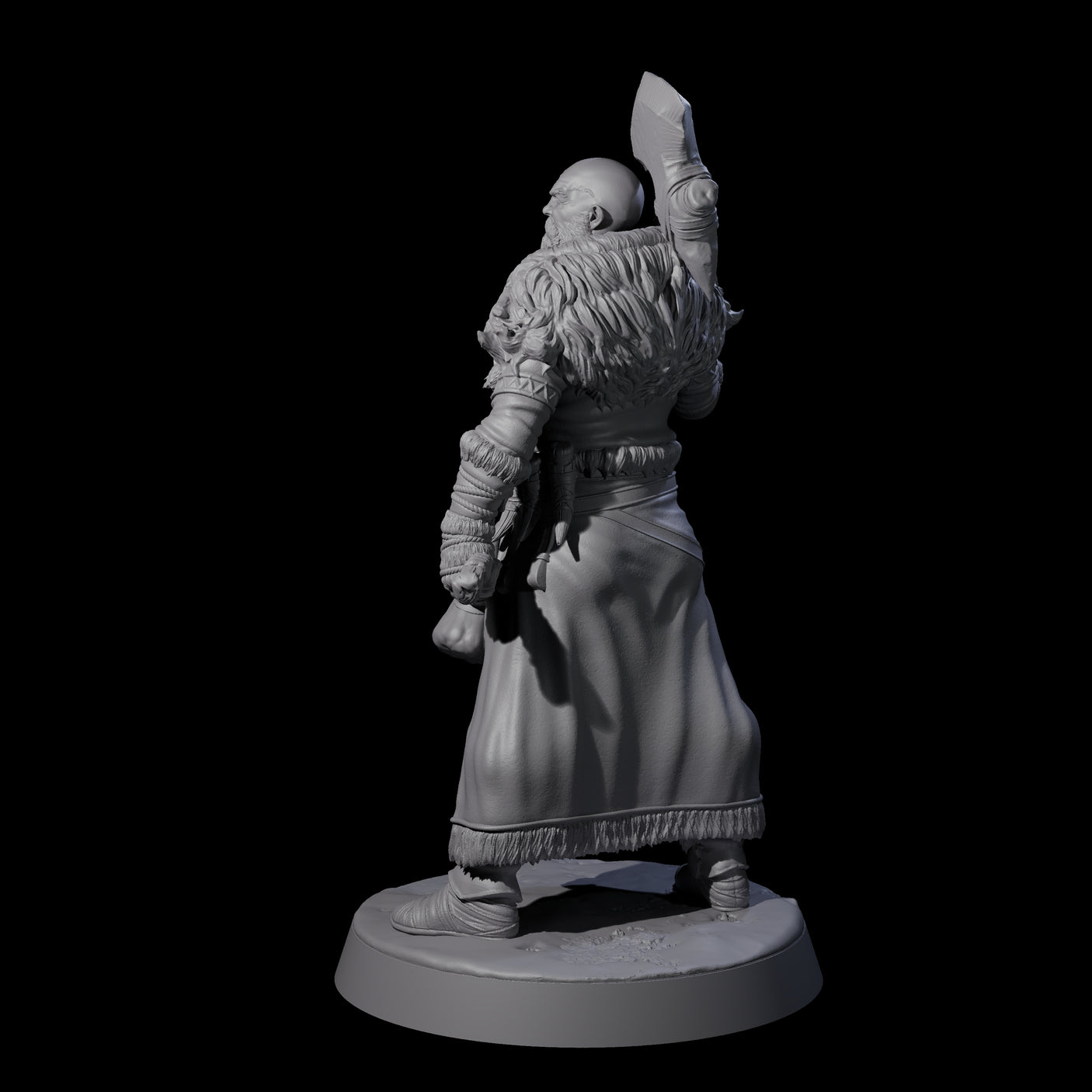 Brave Woodland Barbarian C Miniature for Dungeons and Dragons, Pathfinder or other TTRPGs