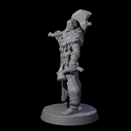 Brave Woodland Barbarian C Miniature for Dungeons and Dragons, Pathfinder or other TTRPGs
