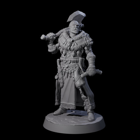 Brave Woodland Barbarian C Miniature for Dungeons and Dragons, Pathfinder or other TTRPGs