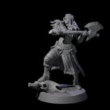 Brave Woodland Barbarian D Miniature for Dungeons and Dragons, Pathfinder or other TTRPGs