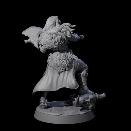 Brave Woodland Barbarian D Miniature for Dungeons and Dragons, Pathfinder or other TTRPGs