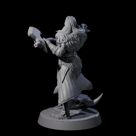 Brave Woodland Barbarian D Miniature for Dungeons and Dragons, Pathfinder or other TTRPGs