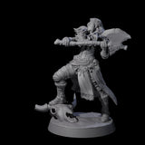 Brave Woodland Barbarian D Miniature for Dungeons and Dragons, Pathfinder or other TTRPGs