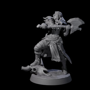 Brave Woodland Barbarian D Miniature for Dungeons and Dragons, Pathfinder or other TTRPGs