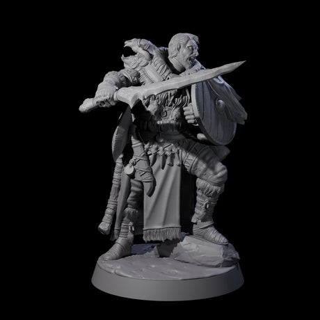 Brave Woodland Barbarian E Miniature for Dungeons and Dragons, Pathfinder or other TTRPGs