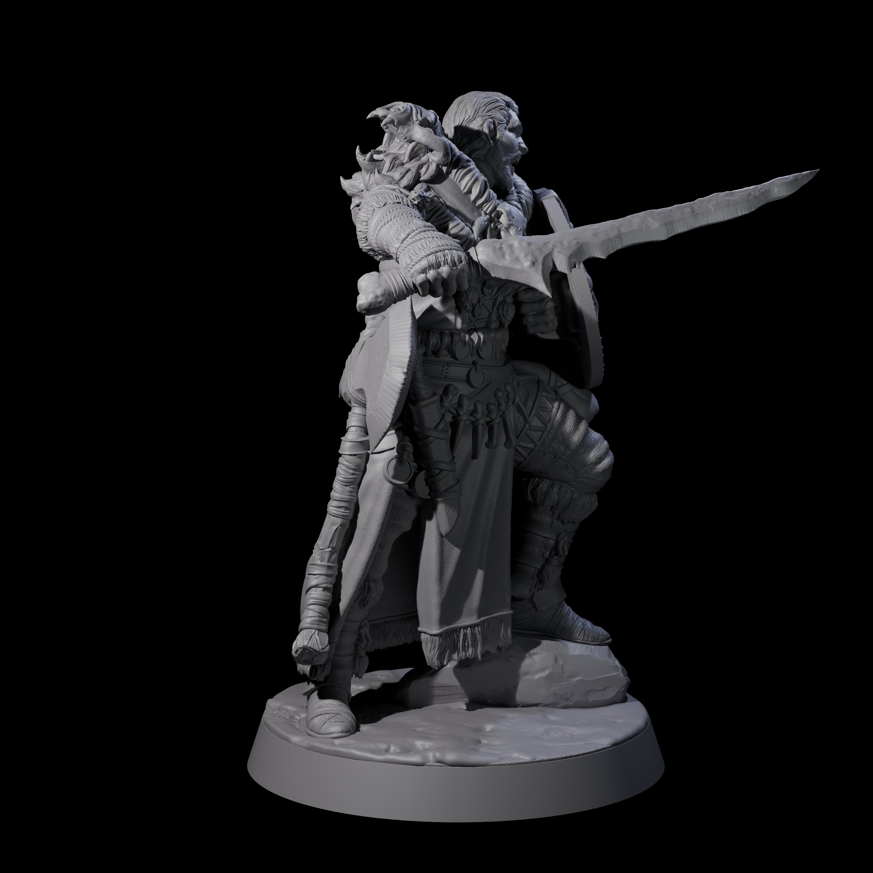 Brave Woodland Barbarian E Miniature for Dungeons and Dragons, Pathfinder or other TTRPGs