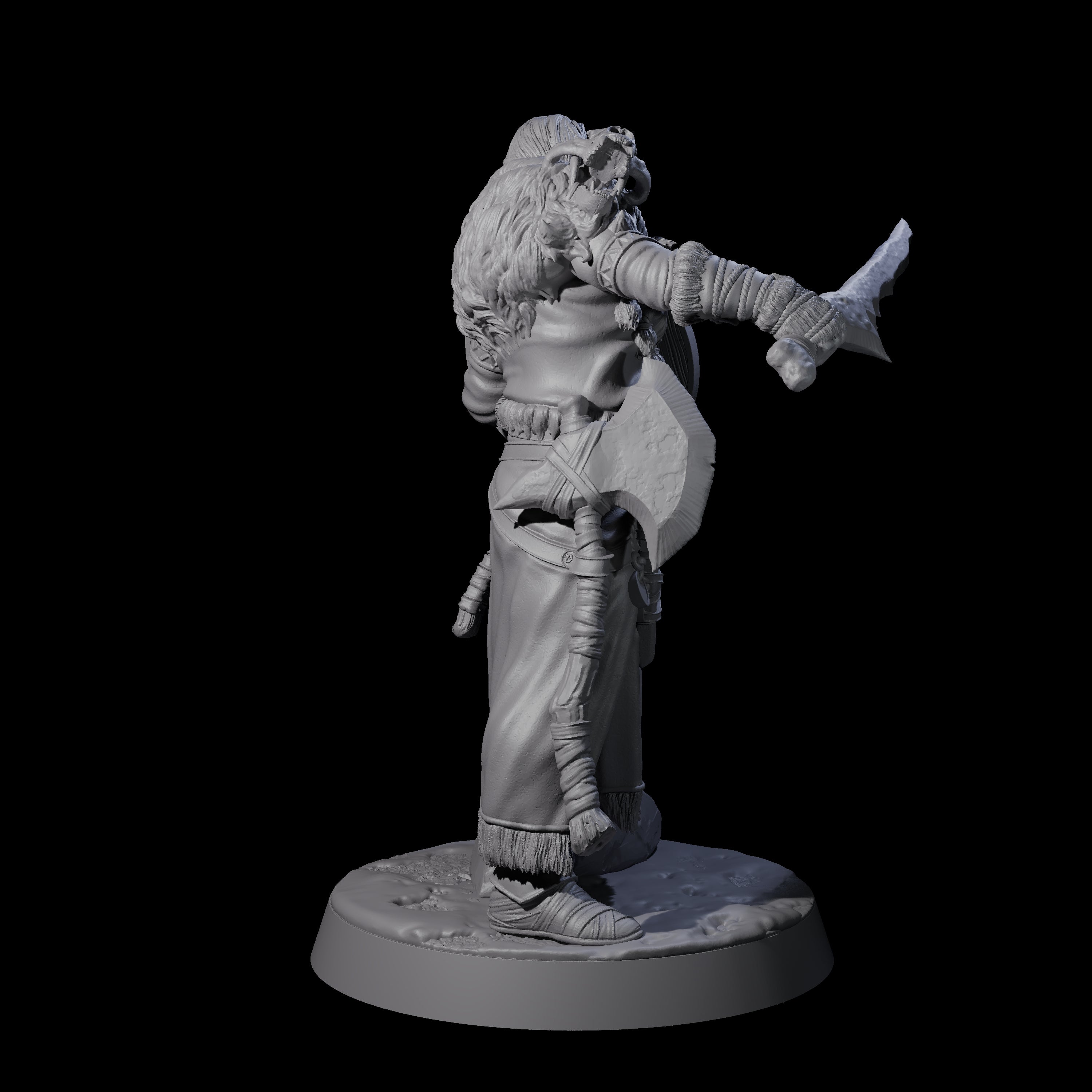 Brave Woodland Barbarian E Miniature for Dungeons and Dragons, Pathfinder or other TTRPGs