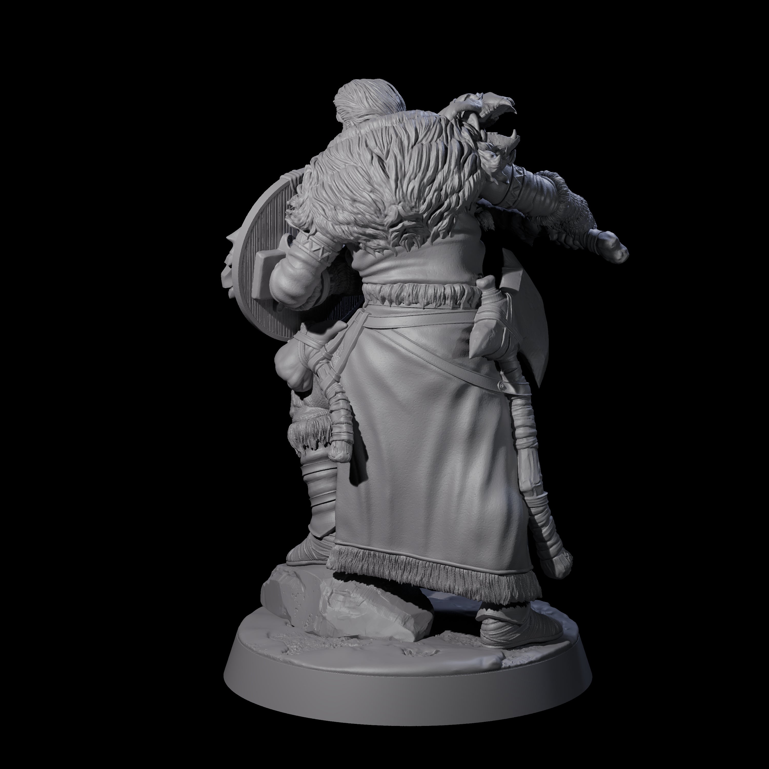 Brave Woodland Barbarian E Miniature for Dungeons and Dragons, Pathfinder or other TTRPGs