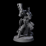 Brave Woodland Barbarian F Miniature for Dungeons and Dragons, Pathfinder or other TTRPGs