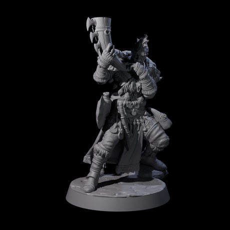 Brave Woodland Barbarian F Miniature for Dungeons and Dragons, Pathfinder or other TTRPGs
