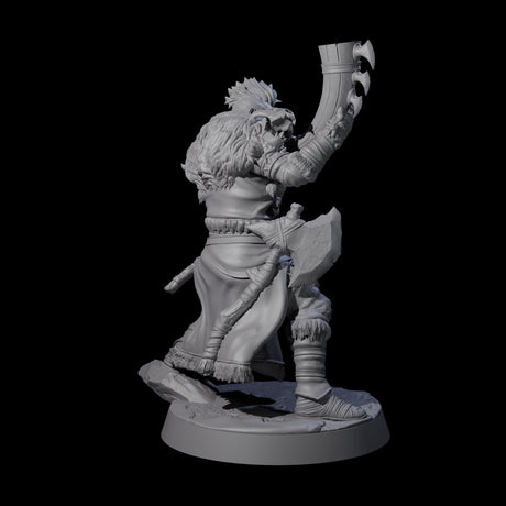 Brave Woodland Barbarian F Miniature for Dungeons and Dragons, Pathfinder or other TTRPGs