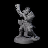 Brave Woodland Barbarian F Miniature for Dungeons and Dragons, Pathfinder or other TTRPGs