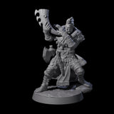Brave Woodland Barbarian F Miniature for Dungeons and Dragons, Pathfinder or other TTRPGs