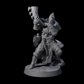 Brave Woodland Barbarian F Miniature for Dungeons and Dragons, Pathfinder or other TTRPGs