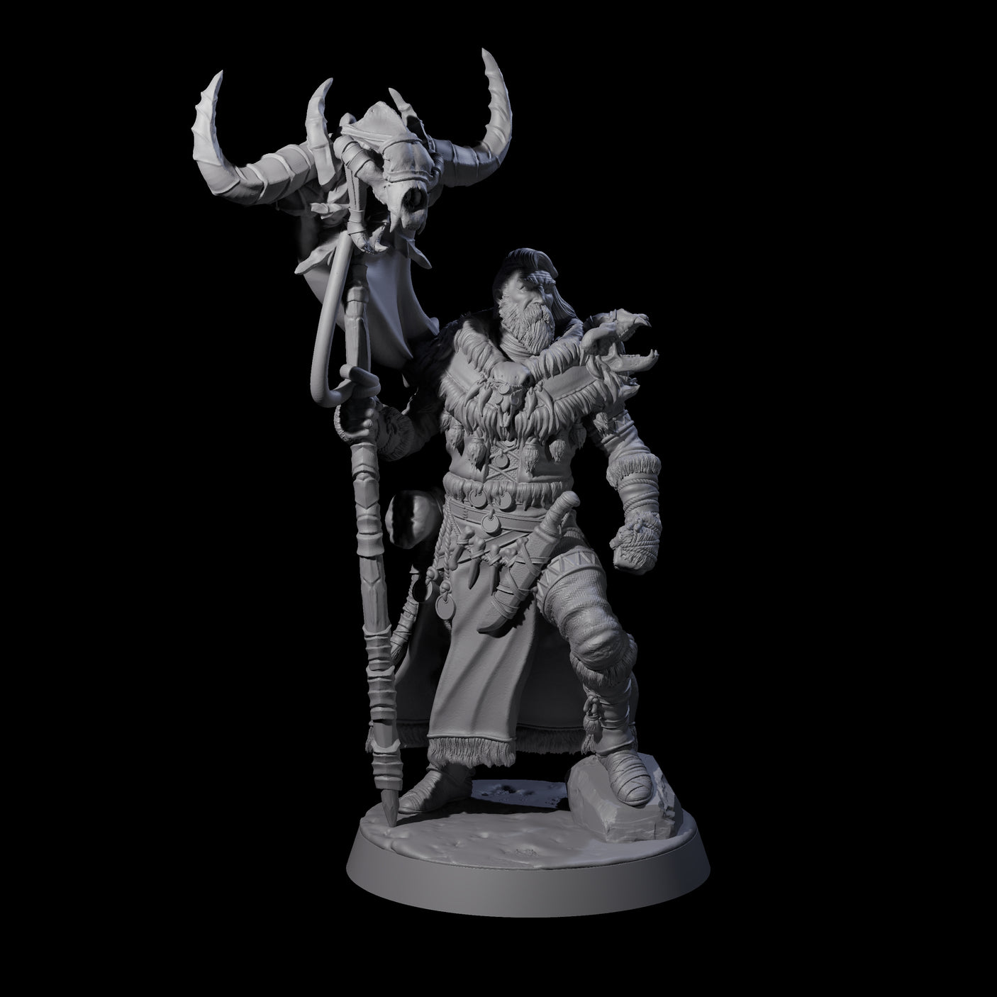 Brave Woodland Barbarian G Miniature for Dungeons and Dragons, Pathfinder or other TTRPGs