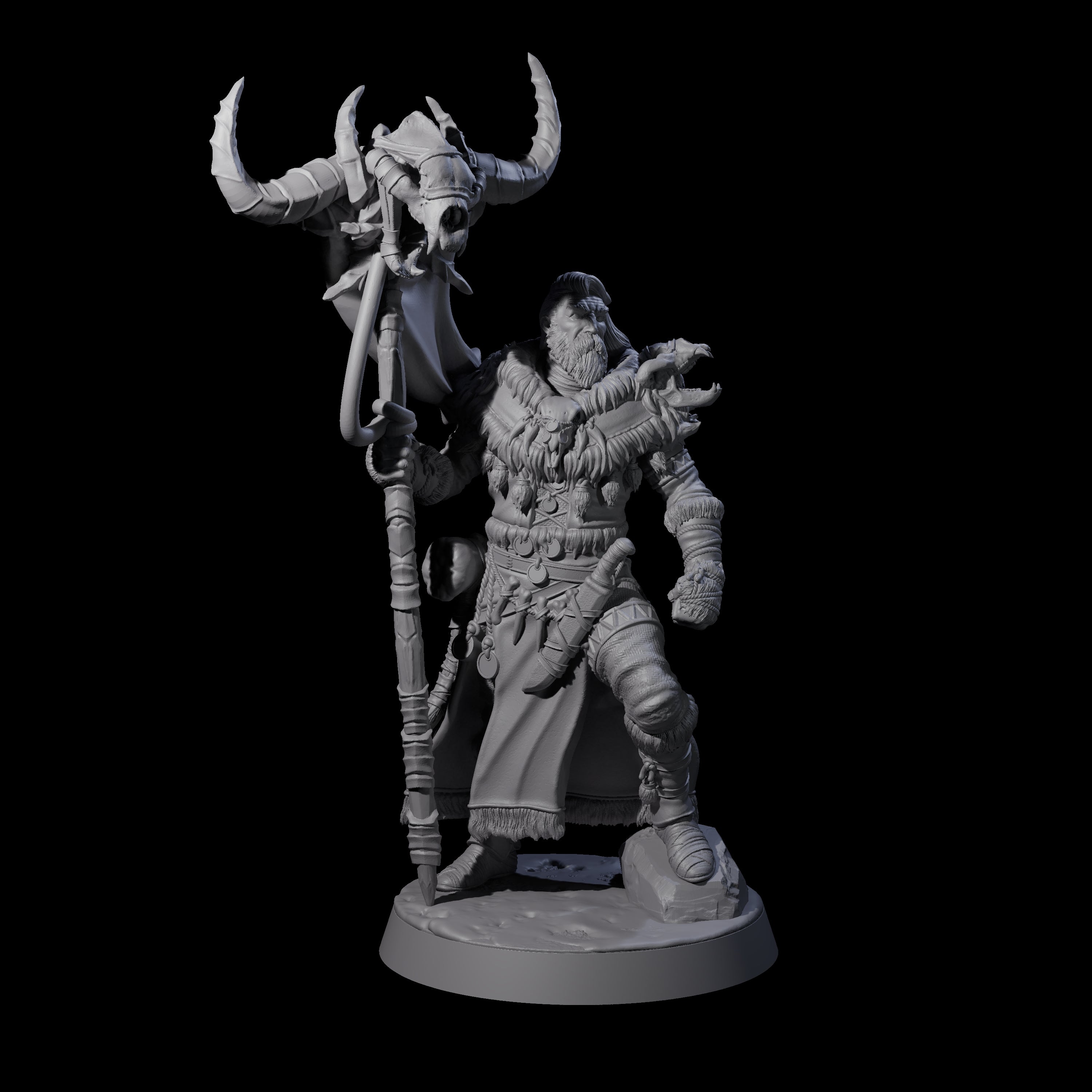 Brave Woodland Barbarian G Miniature for Dungeons and Dragons, Pathfinder or other TTRPGs