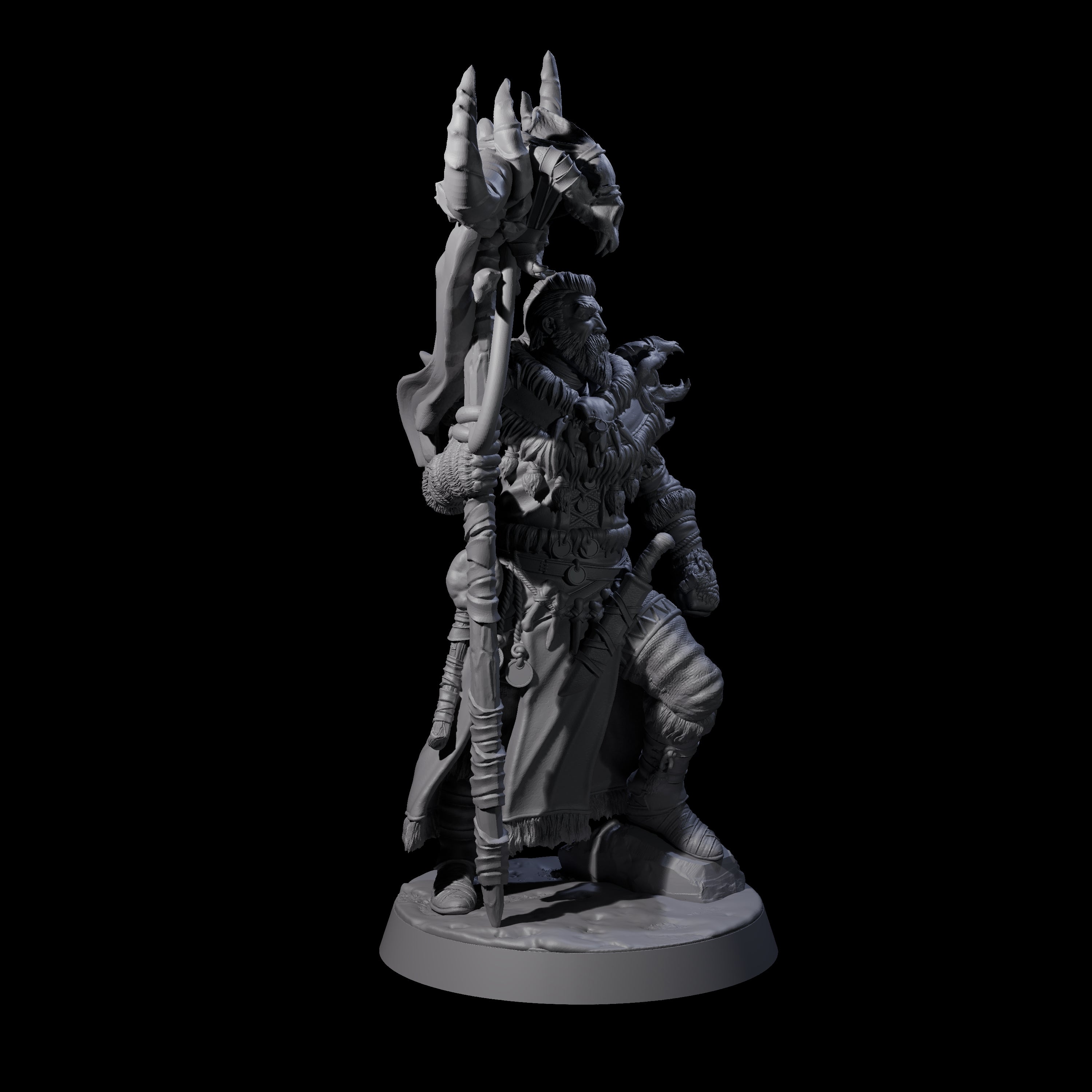 Brave Woodland Barbarian G Miniature for Dungeons and Dragons, Pathfinder or other TTRPGs