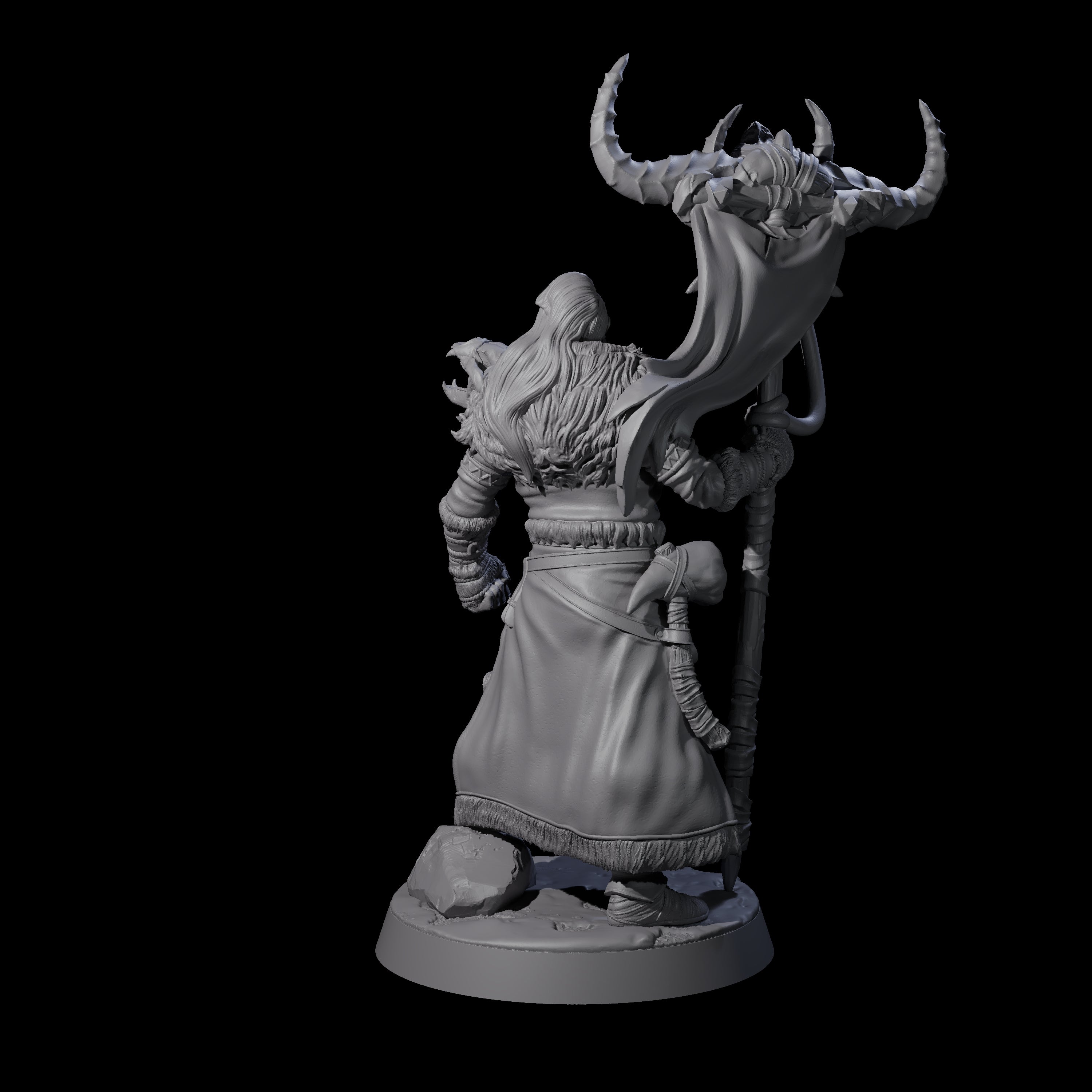 Brave Woodland Barbarian G Miniature for Dungeons and Dragons, Pathfinder or other TTRPGs