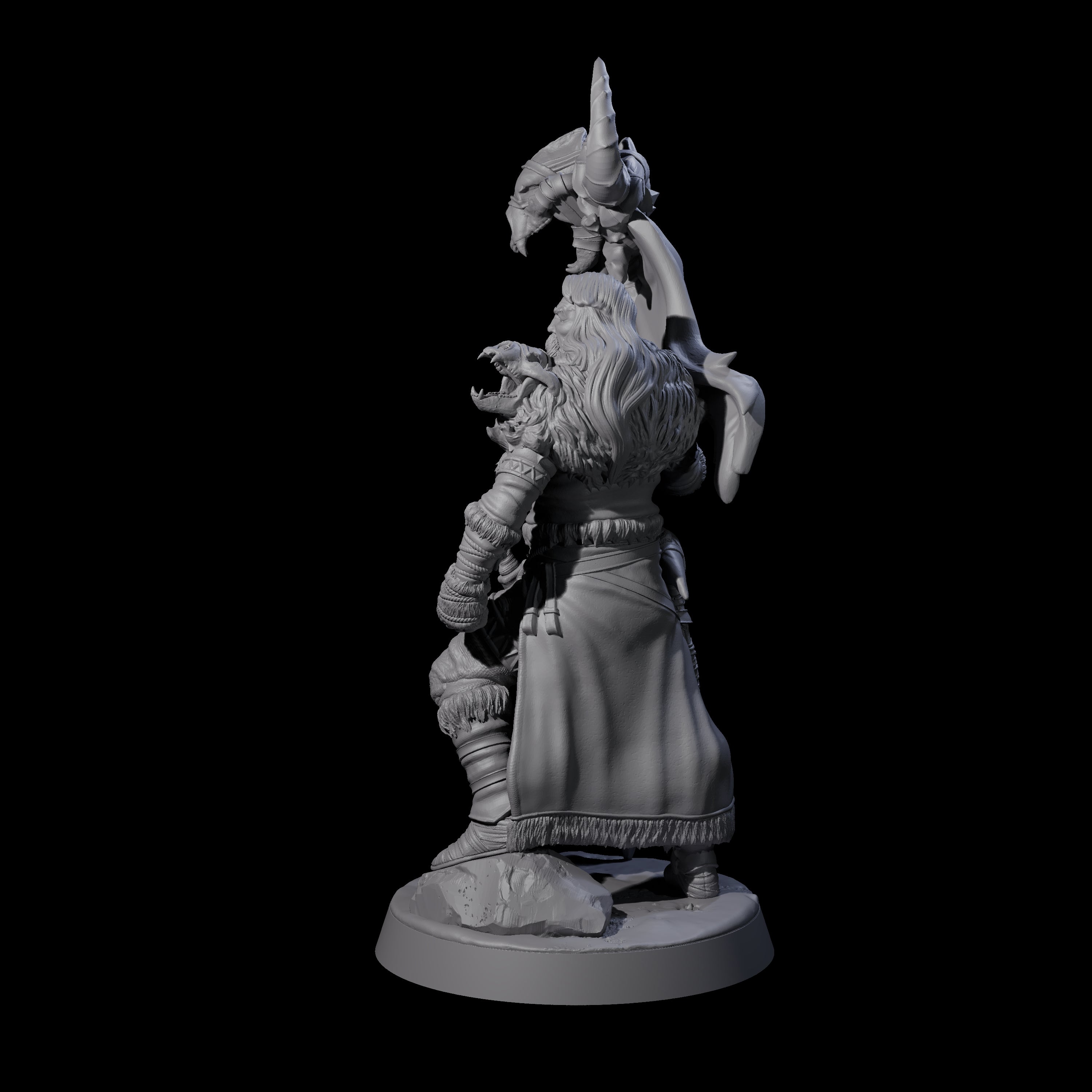 Brave Woodland Barbarian G Miniature for Dungeons and Dragons, Pathfinder or other TTRPGs