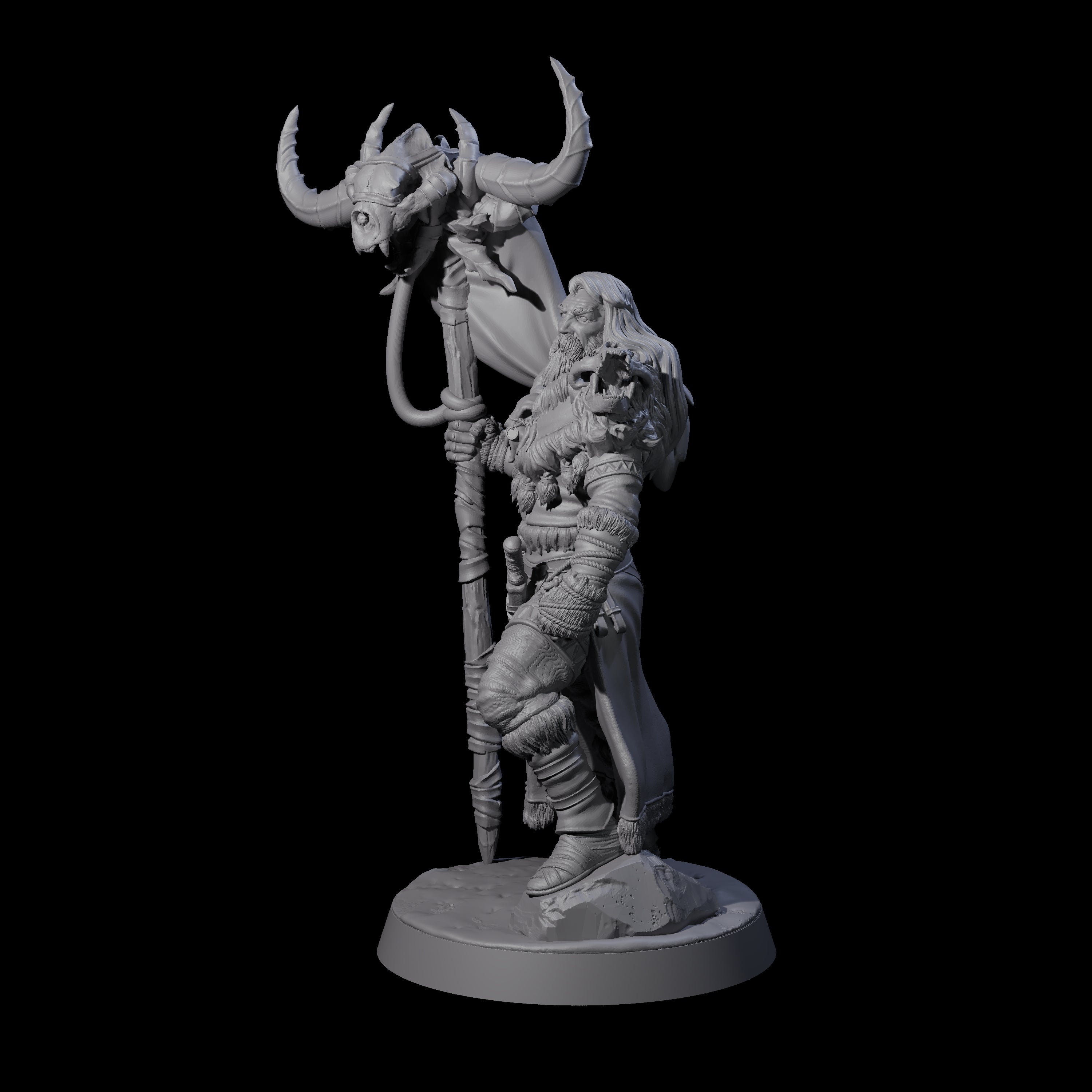 Brave Woodland Barbarian G Miniature for Dungeons and Dragons, Pathfinder or other TTRPGs