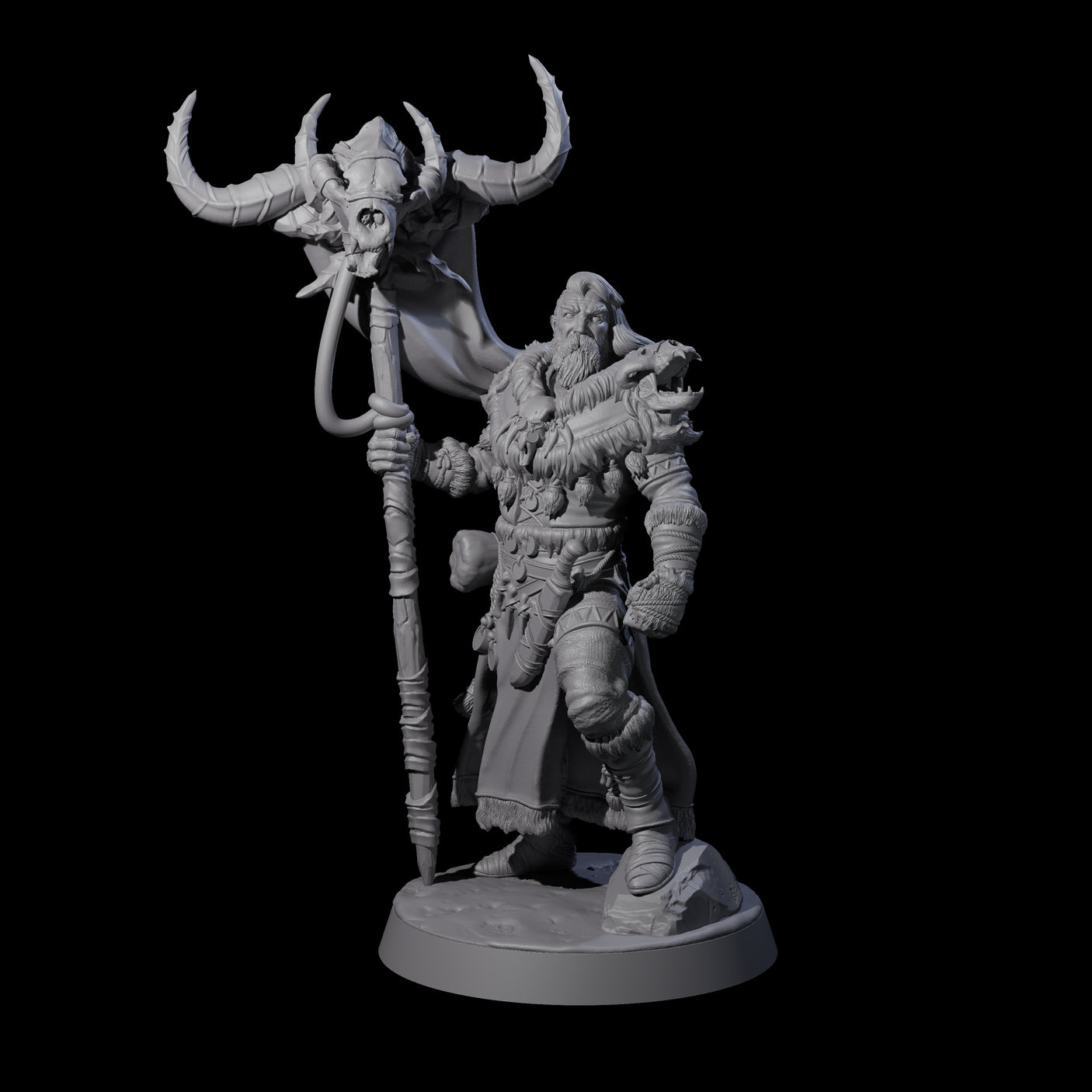 Brave Woodland Barbarian G Miniature for Dungeons and Dragons, Pathfinder or other TTRPGs