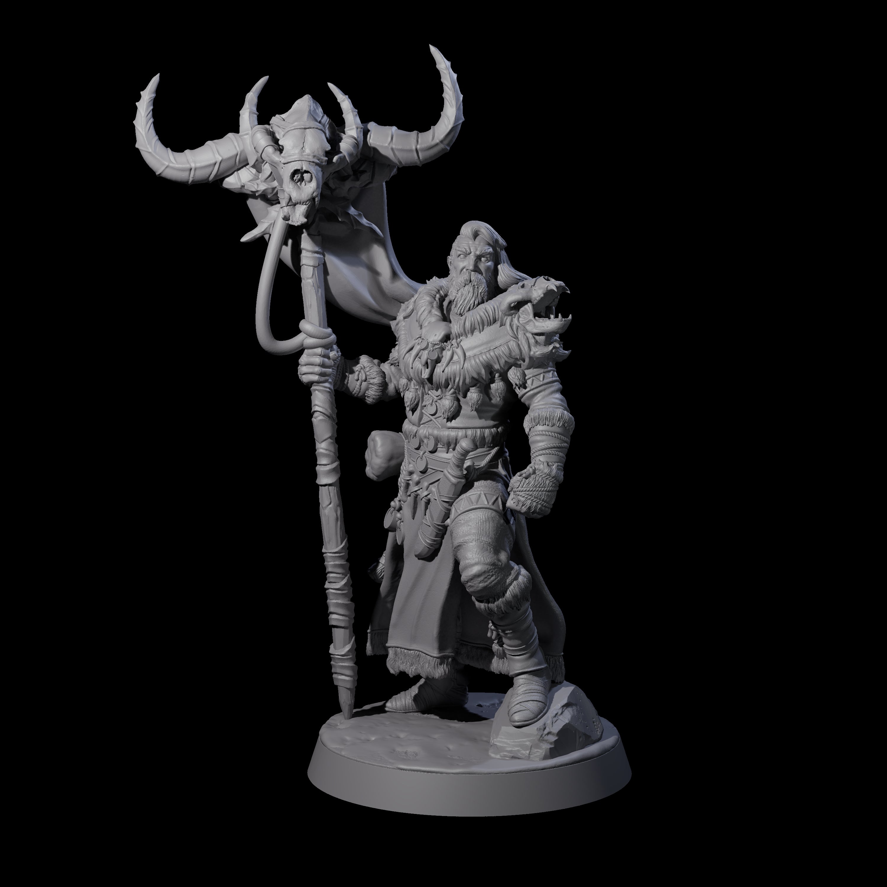 Brave Woodland Barbarian G Miniature for Dungeons and Dragons, Pathfinder or other TTRPGs