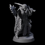 Brave Woodland Barbarian H Miniature for Dungeons and Dragons, Pathfinder or other TTRPGs